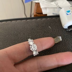 Sterling silver engagement ring size 8